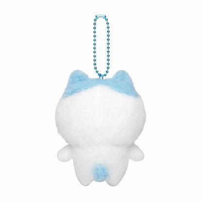 CHIIKAWA | Hachiware Fluffy Mascot Holder Bag Charm Keychain 135×90×55mm (Standing)