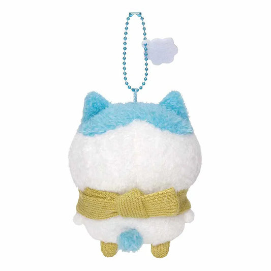 CHIIKAWA | Hachiware Mascot Holder Bag Charm Keychain 115×105×60mm (Warm and Cozy Scarf)