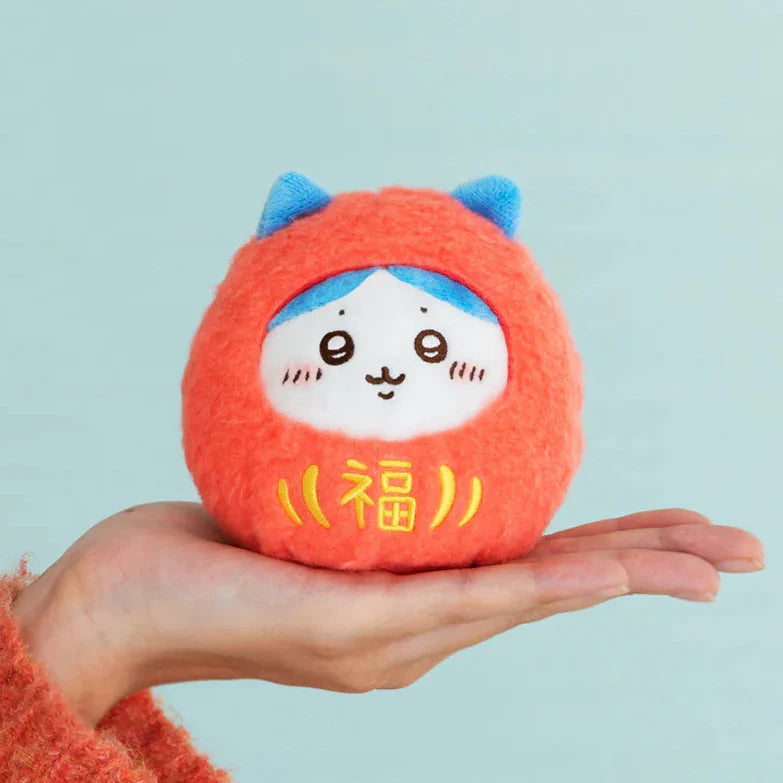 CHIIKAWA | Hachiware Rolling Tumbler Plush Toy Plush Doll 100×100×90mm (New Year Collection Daruma)