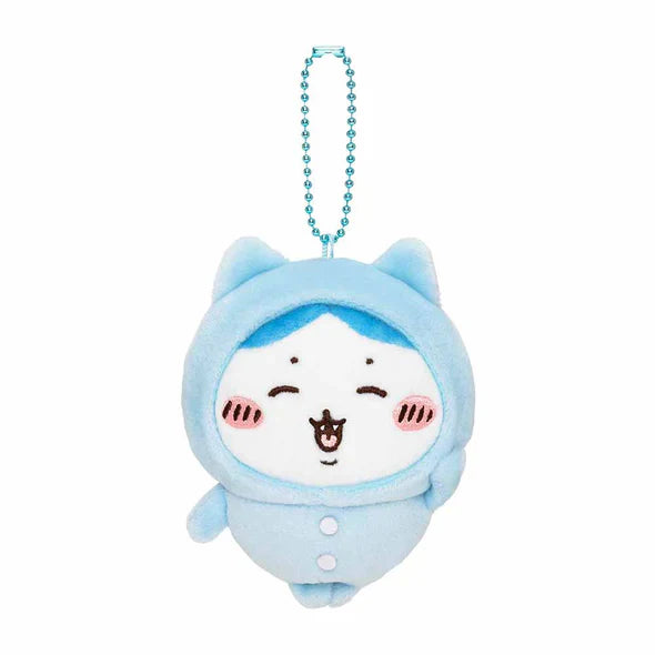 Chiikawa | Mascot Holder Keychain H110×W95×D70Mm (Pajama) 吉伊卡哇 玩偶挂件/包挂/钥匙链（睡衣派对） Hachiware 八字喵/小八/小蓝