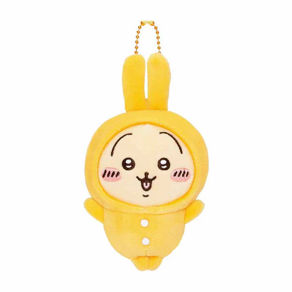 Chiikawa | Mascot Holder Keychain H110×W95×D70Mm (Pajama) 吉伊卡哇 玩偶挂件/包挂/钥匙链（睡衣派对） Usagi 兔兔/乌萨奇