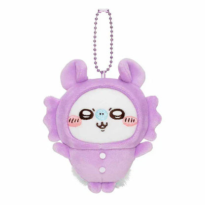 Chiikawa | Mascot Holder Keychain H110×W95×D70Mm (Pajama) 吉伊卡哇 玩偶挂件/包挂/钥匙链（睡衣派对） Momonga 莫莫咖/飞鼠