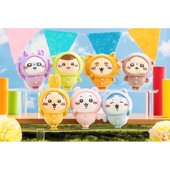 Chiikawa | Mascot Holder Keychain H110×W95×D70Mm (Pajama) 吉伊卡哇 玩偶挂件/包挂/钥匙链（睡衣派对）