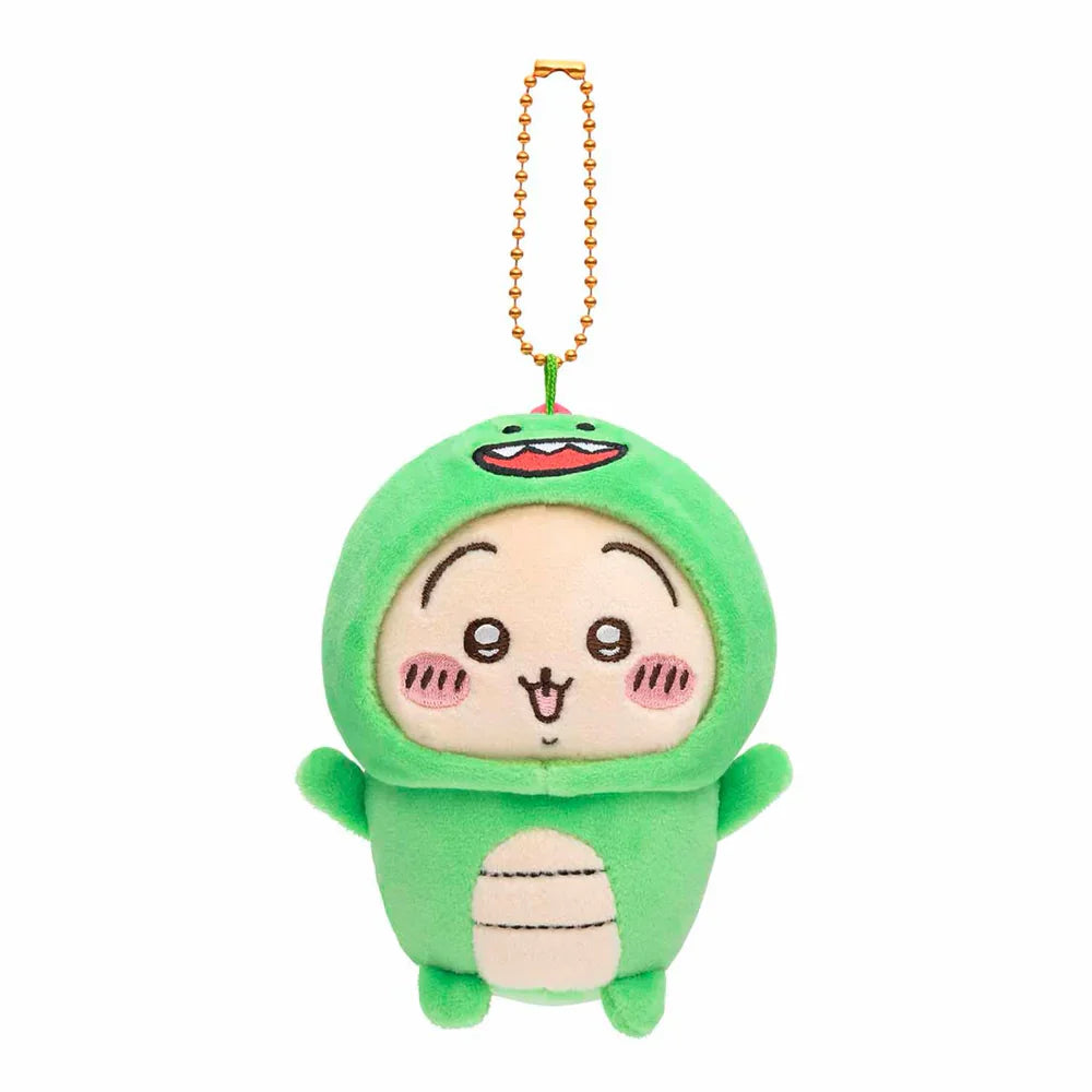 Chiikawa X Nagano | Mascot Holder H100×W90×D90Mm 吉伊卡哇X自嘲熊 联名合作款 毛绒挂件/包挂/钥匙链（变装小恐龙） Usagi 兔兔/乌萨奇
