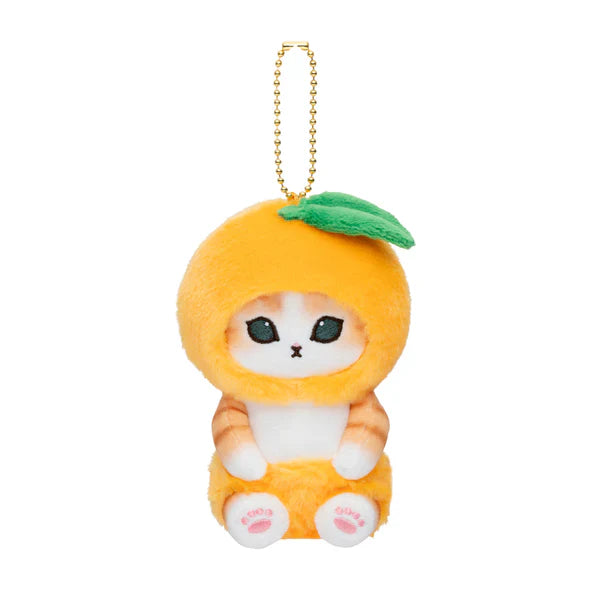 Mofusand | Mascot Holder Keychain Approx.130Cm (Vegetable & Fruits2) 猫福 毛绒挂件/包挂/钥匙链（蔬菜水果系列2） Orange