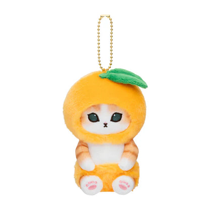 Mofusand | Mascot Holder Keychain Approx.130Cm (Vegetable & Fruits2) 猫福 毛绒挂件/包挂/钥匙链（蔬菜水果系列2） Orange