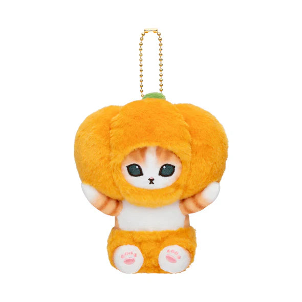 Mofusand | Mascot Holder Keychain Approx.130Cm (Vegetable & Fruits1) 猫福 毛绒挂件/包挂/钥匙链（水果蔬菜系列1） Pumpkin