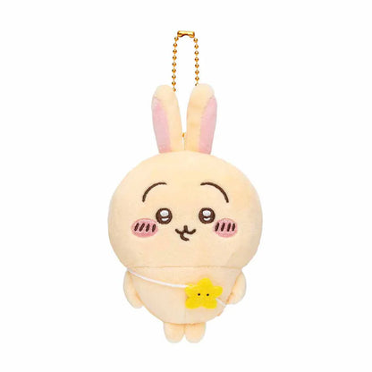 Chiikawa | Mascot Holder Plush Keychain H135×W90×D55Mm 吉伊卡哇 小脚玩偶挂件/包挂/钥匙链（出游系列） Usagi 兔兔/乌萨奇