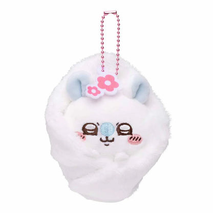 Chiikawa | Mascot Holder Plush Keychain (Momonga) H115×W100×D50Mm 吉伊卡哇 飞鼠/莫莫咖 玩偶挂件/包挂/钥匙链（襁褓婴儿）