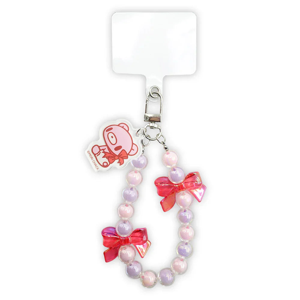 Gloomy Bear | Baby Gloomy Candy Beads Key Chain Phone Strap Red. (GLOOMY The Naughty Grizzly)