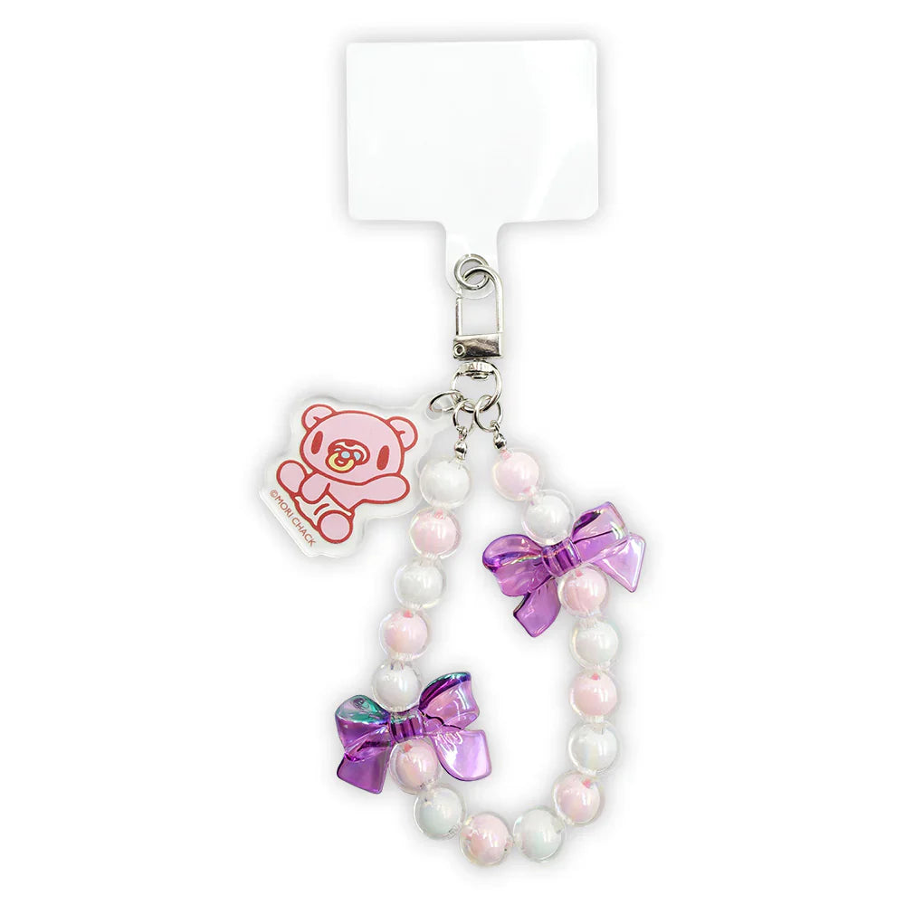 Gloomy Bear | Baby Gloomy Candy Beads Key Chain Phone Strap Purple. (GLOOMY The Naughty Grizzly)