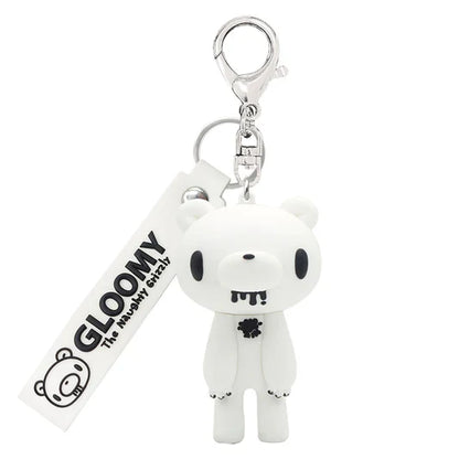 Gloomy Bear | 3D Figure Keychain 43×130×46mm (Mono White)
