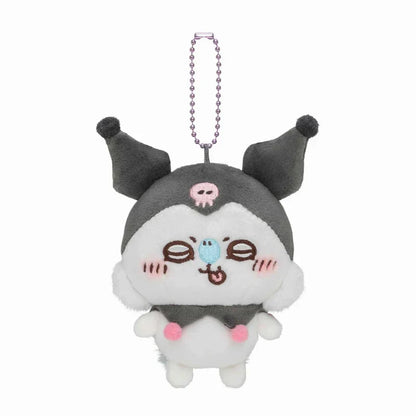 Chiikawa x Sanrio | Kuromi x Momonga Plush Keychain Bag Charm Mascot Holder 110×125×60mm