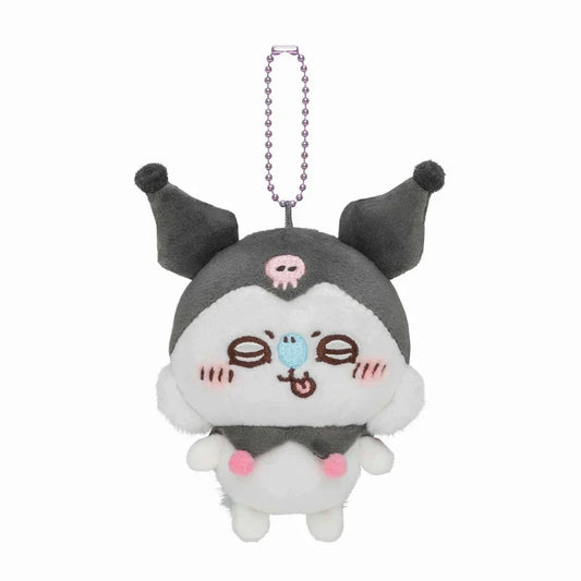 Chiikawa x Sanrio | Kuromi x Momonga Plush Keychain Bag Charm Mascot Holder 110×125×60mm