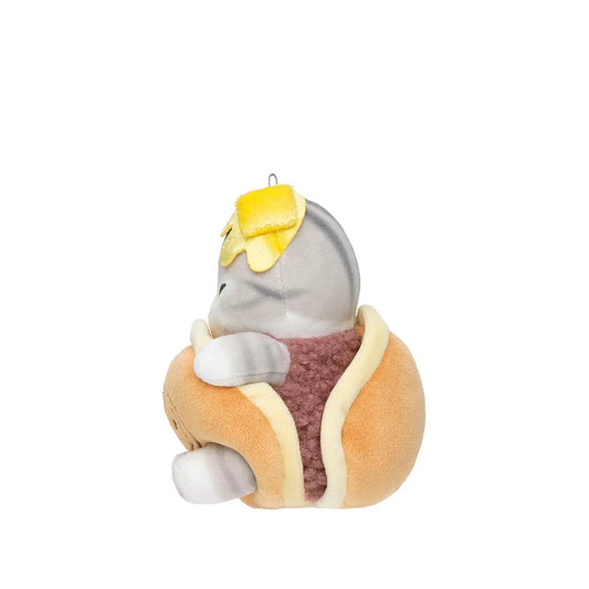 MOFUSAND | Cat Plush Keychain Bag Charm 130×93×100mm (Wagashi Nyan Mascot Dorayaki)