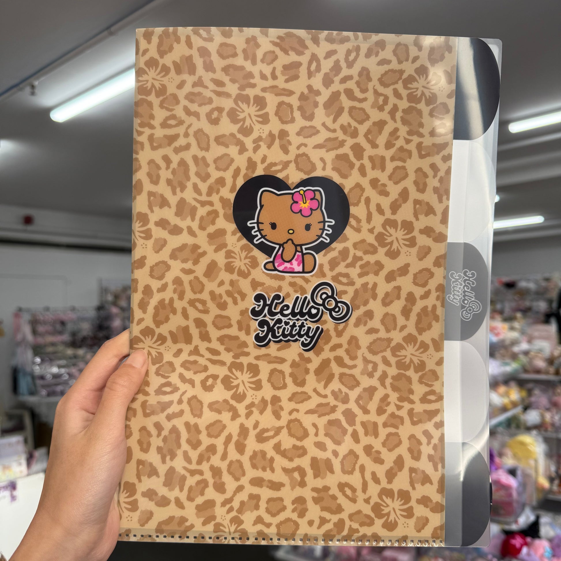 SANRIO | Hello Kitty Die-cut 5-index Clear A4 File Folder Document Organizer Storage 5 Pockets H310 x W225 x D1mm (Tan