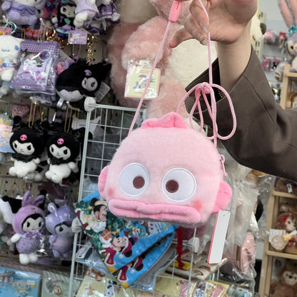 Sanrio | Face Pochette Hangyodon (Pink Bithday) H13×W16.5×D6Cm /