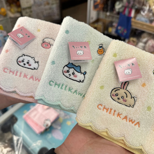CHIIKAWA | Towel Handkerchief Cotton 100% H250×W250mm (Dot)