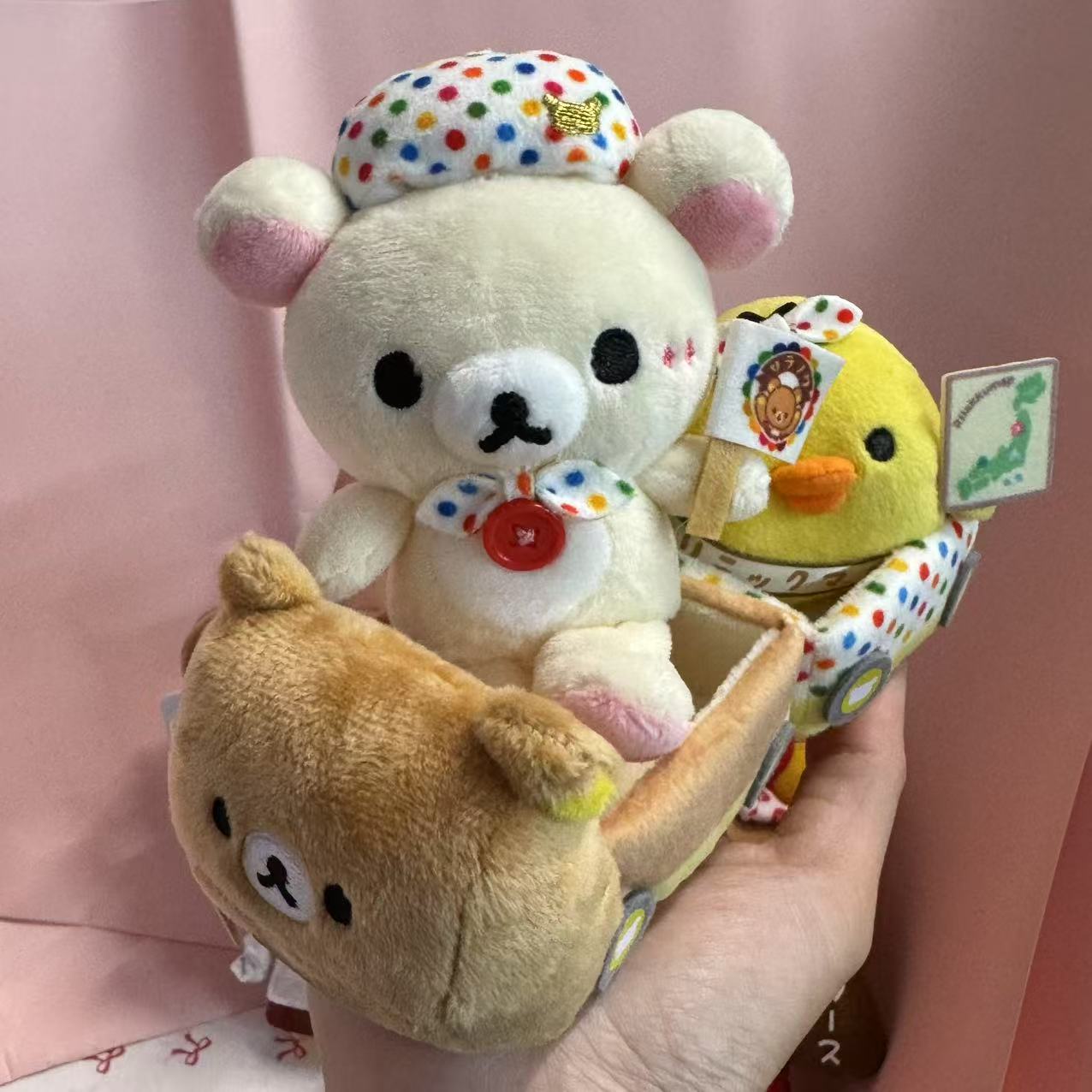 SAN-X | Rilakkuma Plush Car with Korilakkuma and Kiiroitori Plush Toy Set (20th Anniversary)