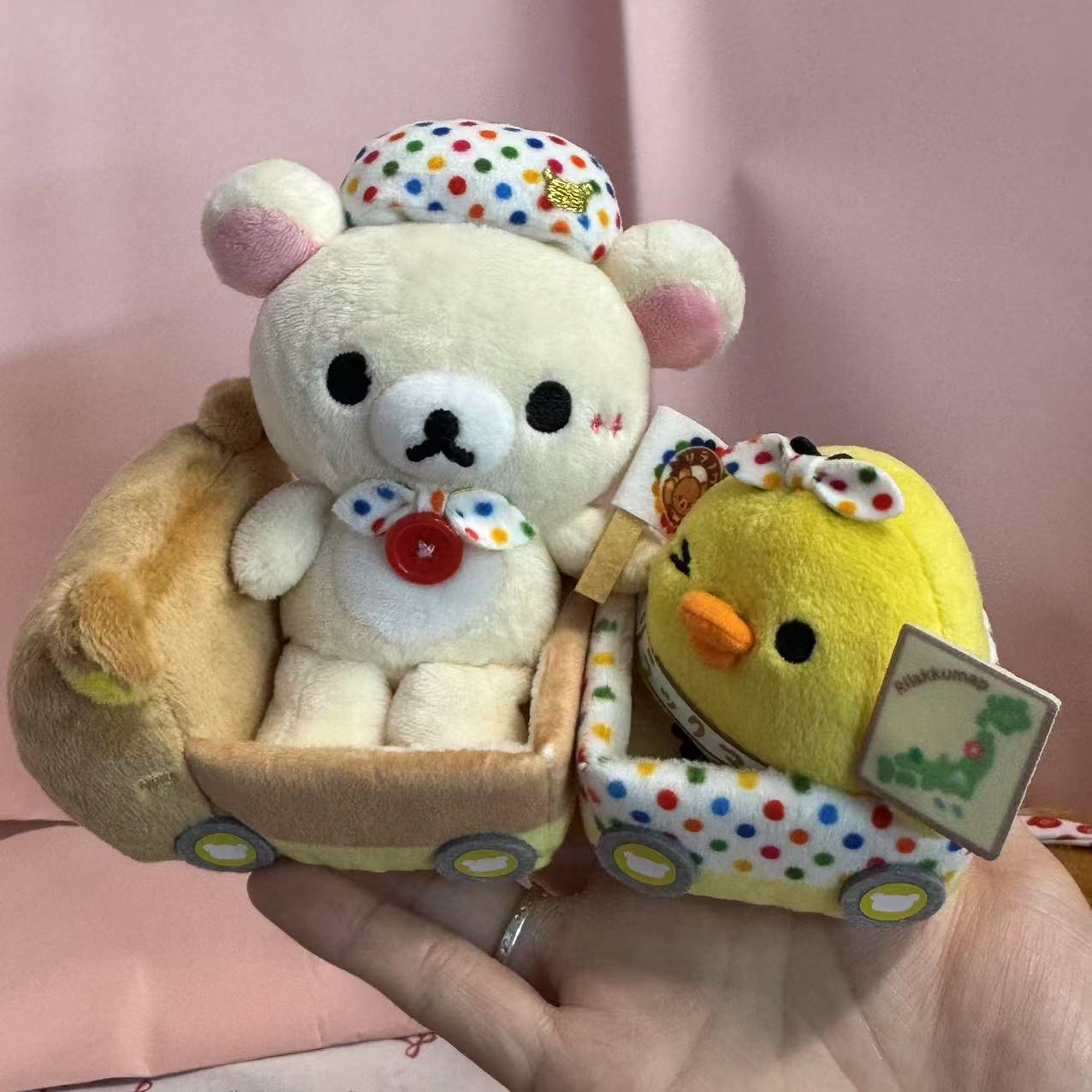 SAN-X | Rilakkuma Plush Car with Korilakkuma and Kiiroitori Plush Toy Set (20th Anniversary)