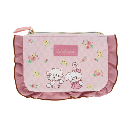 Mikko Illustrations | Frill Cosmetic Pouch 125×190×12mm (Lil ala mode Mousse & Cammy)
