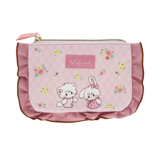 Mikko Illustrations | Frill Cosmetic Pouch 125×190×12mm (Lil ala mode Mousse & Cammy)