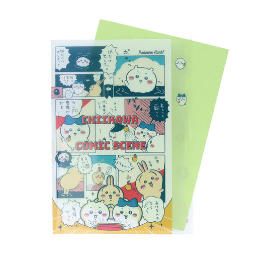 CHIIKAWA | Die-cut Clear A4 File 5P H310×W225×D2mm (River Comic Scene Cider Treasure)