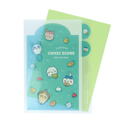 CHIIKAWA | Die-cut Clear A4 File 5P H310×W225×D2mm (River Comic Scene Cider Fruit Punch)