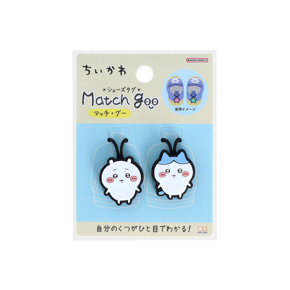 CHIIKAWA | Shoe Tag “Match & Goo” H92×W69×D6mm (Chiikawa & Hachiware)