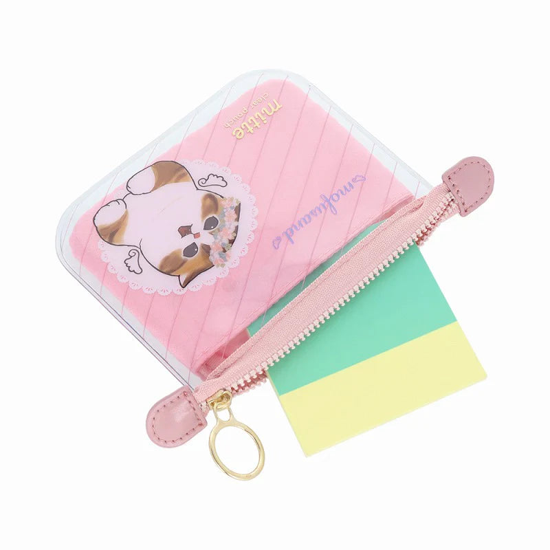 MOFUSAND | Clear Pouch Mini Flat MITTE H100×W170×D10mm (Angel Nyan)