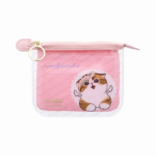 MOFUSAND | Clear Pouch Mini Flat MITTE H100×W170×D10mm (Angel Nyan)