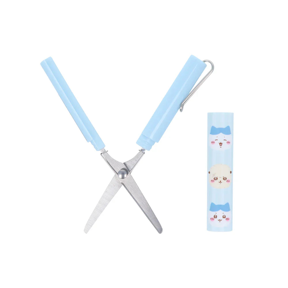 Chiikawa | Stickyle Portable Scissors H116×W14×D18mm (Hachiware & Rakko - Blue)