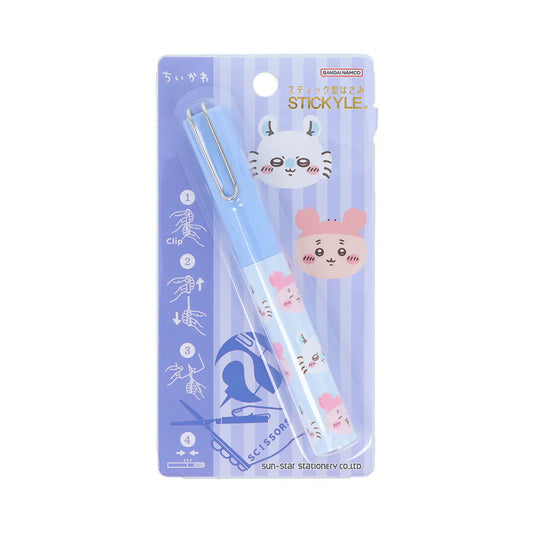 Chiikawa | Stickyle Portable Scissors H116×W14×D18mm (Momonga & Kani-chan - Purple)