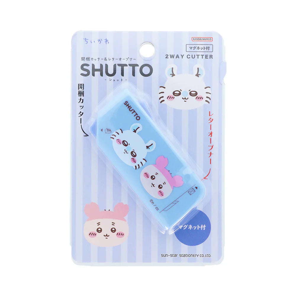 CHIIKAWA | Shutto 2way Cutter 70×30×12mm (Momonga & Kani-chan)