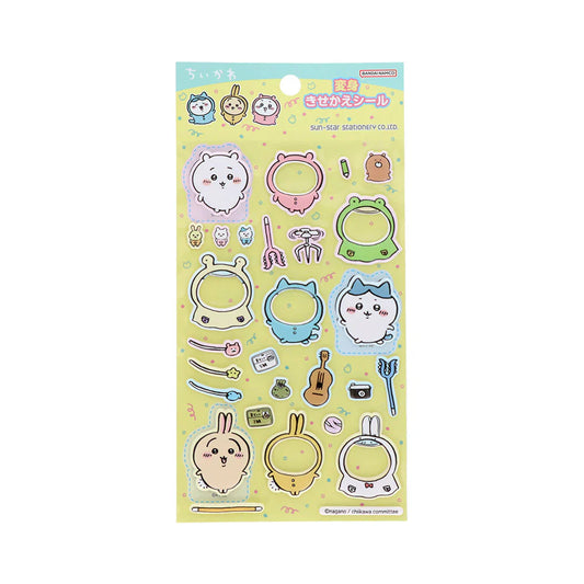 CHIIKAWA | Transformation Dress-up Playing Sticker 90×150×1.5mm (Chiikawa & Hachiware & Usagi)