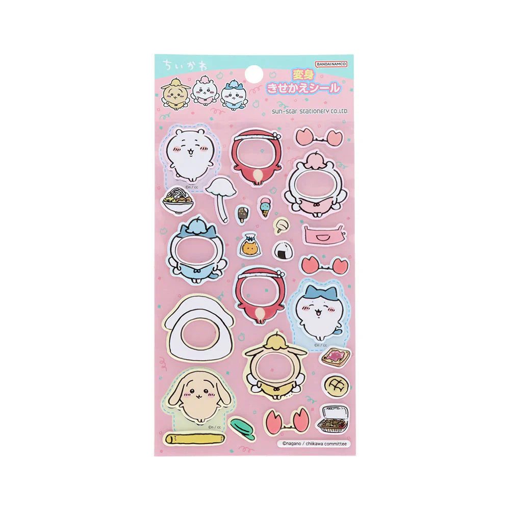 CHIIKAWA | Transformation Dress-up Playing Sticker 90×150×1.5mm (Chiikawa & Hachiware & Usagi)