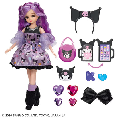 Licca × Sanrio | Decorate Licca-chan with Kuromi 220×265×50mm