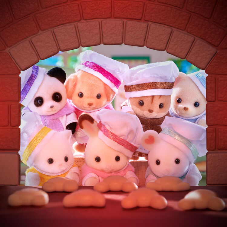 【JP】Sylvanian Families | Lively Baby Bakery Chef 7 Baby Dolls Set