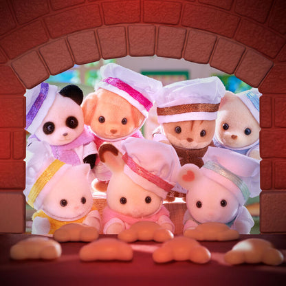 【JP】Sylvanian Families | Lively Baby Bakery Chef 7 Baby Dolls Set