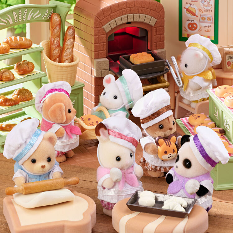 【JP】Sylvanian Families | Lively Baby Bakery Chef 7 Baby Dolls Set