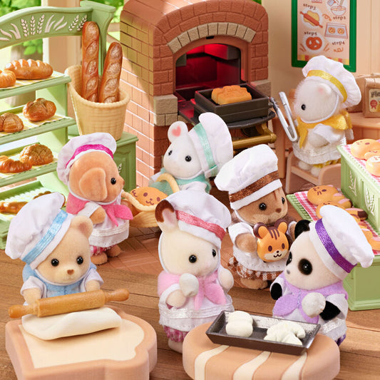 【JP】Sylvanian Families | Lively Baby Bakery Chef 7 Baby Dolls Set