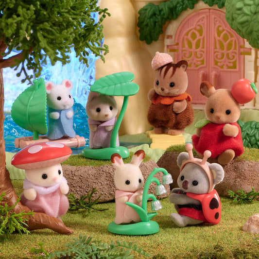 Sylvanian Families | Baby Collection Let’s Play In The Forest 102Mm*155Mm*23Mm 森贝儿森林家族 森友会系列 植绒摆件盲袋