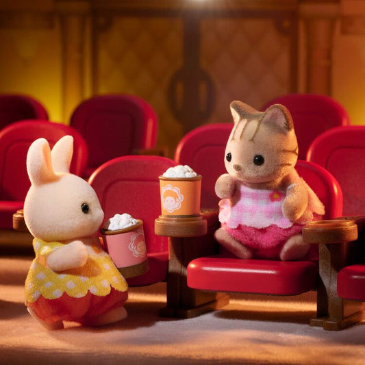Sylvanian Families | Movie Theater Edition Set (Margaret Baby Rabbit &Striped Cat）