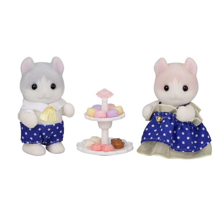 【JP】Sylvanian Families | Pair Curly Ears Cat Baby Sweets Set 135 x 40 x 120 mm