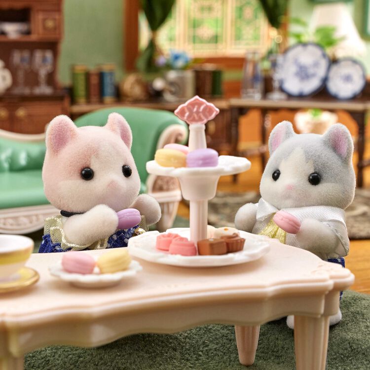 【JP】Sylvanian Families | Pair Curly Ears Cat Baby Sweets Set 135 x 40 x 120 mm