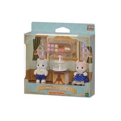 【JP】Sylvanian Families | Pair Curly Ears Cat Baby Sweets Set 135 x 40 x 120 mm
