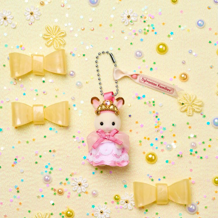 【JP】Sylvanian Families | Chocolate Rabbit Baby Keychain Bag Charm 78x35x140+20mm