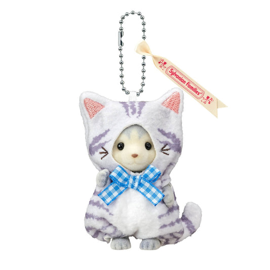 【Limit 1】Sylvanian Families | Husky Girl Keychain Cat Costume Plush Keyring