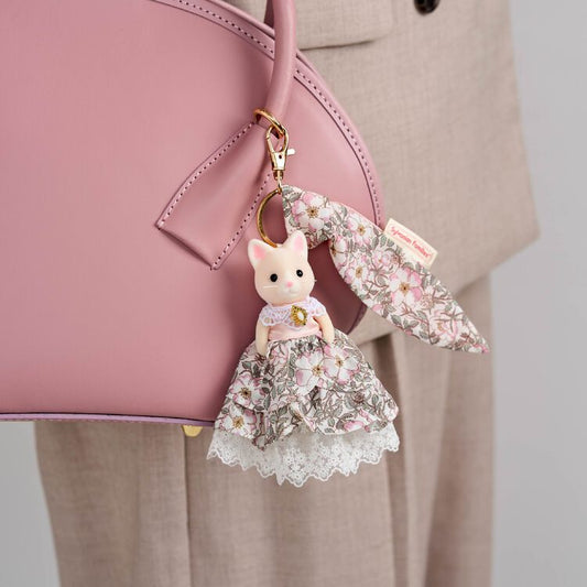 Sylvanian Families x Liberty Print | Silk Cat Sister Keychain Bag Charm 130x50x175mm