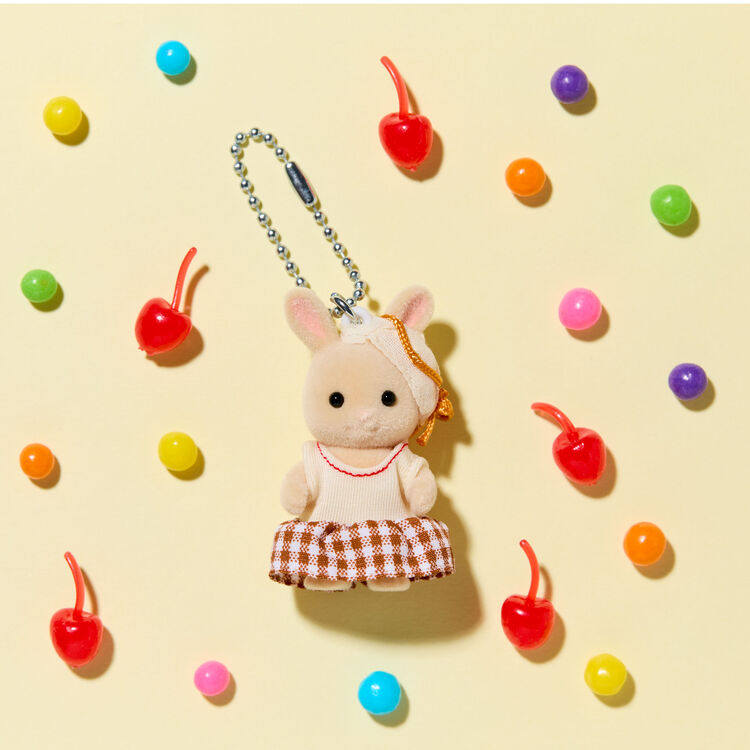 【Limit 1/Customer】Sylvanian Families | Milk Rabbit Key Chain/Keychain/Keyring 85X30X150Mm